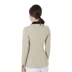 Wettkampfjacke mit 3 Knöpfen Damen Elegance Equestro Oxford-Tan Rosa Wettkampfjacke mit 3 Knöpfen Damen Elegance Equestro Oxford-Tan Rosa