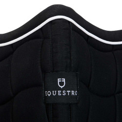 Satteldecke Pony White Trim Equestro Schwarz / schwarz