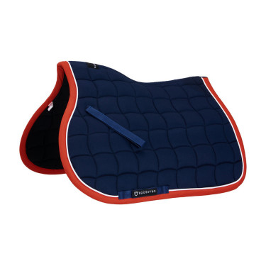 Satteldecke Pony White Trim Equestro Marine / Rot Blau Satteldecke Pony White Trim Equestro Marine / Rot Blau