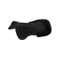 Hintere Schabracke aus Schaffell und vordere Gel-Schabracke Acavallo Schwarz / Weiß Hintere Schabracke aus Schaffell und vordere Gel-Schabracke Acavallo Schwarz / Weiß