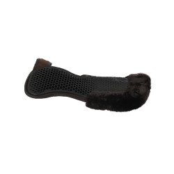 Hintere Schabracke aus Schaffell und vordere Gel-Schabracke Acavallo Braun / braun