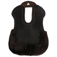 Hintere Schabracke aus Schaffell und vordere Gel-Schabracke Acavallo Schwarz / Weiß Hintere Schabracke aus Schaffell und vordere Gel-Schabracke Acavallo Schwarz / Weiß