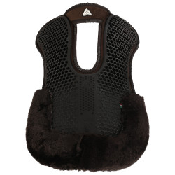 Hintere Schabracke aus Schaffell und vordere Gel-Schabracke Acavallo Braun / braun