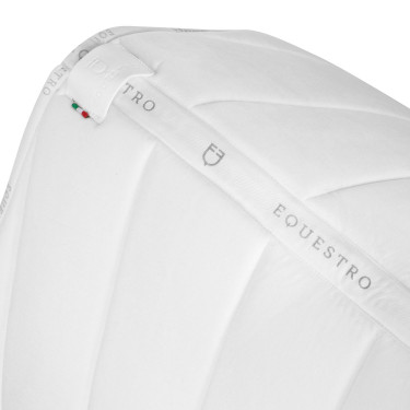 Spring-Satteldecke aus Samt und technischem Stoff Equestro Weiß / weiß Wei&szlig;