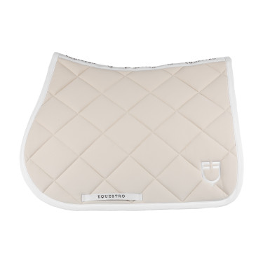 Tapis de selle obstacle en tissu technique White Line Edition Equestro Beige