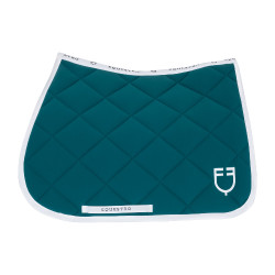 Satteldecke Springen aus technischem Stoff White Line Edition Equestro Petrol Blau Satteldecke Springen aus technischem Stoff White Line Edition Equestro Petrol Blau
