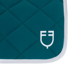 Satteldecke Springen aus technischem Stoff White Line Edition Equestro Petrol Blau Satteldecke Springen aus technischem Stoff White Line Edition Equestro Petrol Blau