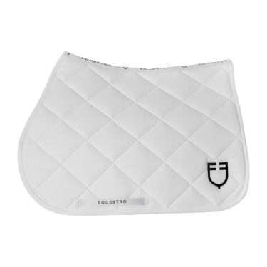 Satteldecke Springen aus technischem Stoff White Line Edition Equestro Weiß Wei&amp;amp;amp;amp;amp;szlig;