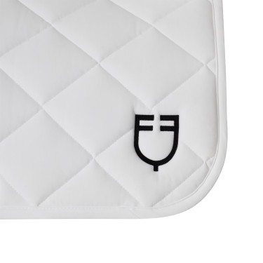 Satteldecke Springen aus technischem Stoff White Line Edition Equestro Weiß Wei&amp;amp;amp;amp;amp;szlig;