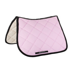 Spring-Sattelpad aus technischem Stoff Black Line Edition Equestro Orchideen-Bouquet Rosa