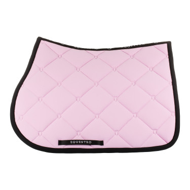 Spring-Sattelpad aus technischem Stoff Black Line Edition Equestro Orchideen-Bouquet Rosa