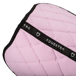 Spring-Sattelpad aus technischem Stoff Black Line Edition Equestro Orchideen-Bouquet Rosa
