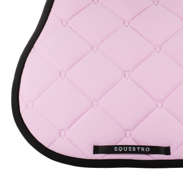 Spring-Sattelpad aus technischem Stoff Black Line Edition Equestro Orchideen-Bouquet Rosa
