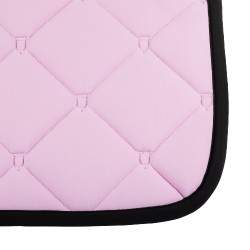 Spring-Sattelpad aus technischem Stoff Black Line Edition Equestro Orchideen-Bouquet Rosa
