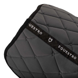 Spring-Sattelpad aus technischem Stoff Black Line Edition Equestro Asphalt Grau
