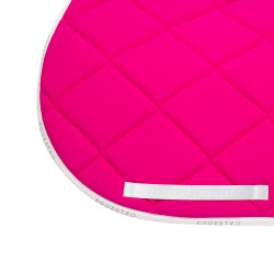 Spring-Satteldecke aus technischem Gewebe mit GP Equestro-Logo Fuchsia / Weiß Rosa