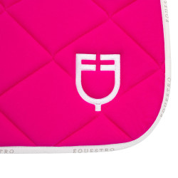 Spring-Satteldecke aus technischem Gewebe mit GP Equestro-Logo Fuchsia / Weiß Rosa