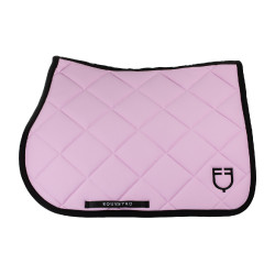 Spring-Sattelpad aus technischem Stoff mit gesticktem Logo Black Line Edition Equestro Orchideen-Bouquet Rosa