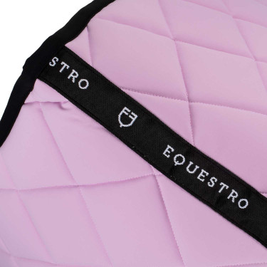 Spring-Sattelpad aus technischem Stoff mit gesticktem Logo Black Line Edition Equestro Orchideen-Bouquet Rosa