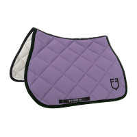 Spring-Sattelpad aus technischem Stoff mit gesticktem Logo Black Line Edition Equestro Marine Marineblau