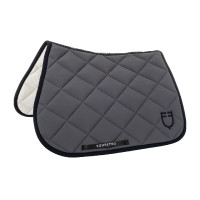 Spring-Sattelpad aus technischem Stoff mit gesticktem Logo Black Line Edition Equestro Marine Marineblau