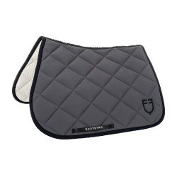 Spring-Sattelpad aus technischem Stoff mit gesticktem Logo Black Line Edition Equestro Asphalt Grau Spring-Sattelpad aus technischem Stoff mit gesticktem Logo Black Line Edition Equestro Asphalt Grau