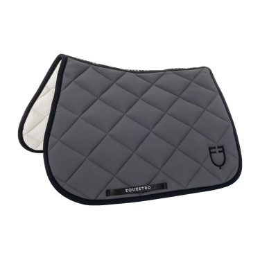 Spring-Sattelpad aus technischem Stoff mit gesticktem Logo Black Line Edition Equestro Asphalt Grau Spring-Sattelpad aus technischem Stoff mit gesticktem Logo Black Line Edition Equestro Asphalt Grau