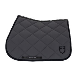 Spring-Sattelpad aus technischem Stoff mit gesticktem Logo Black Line Edition Equestro Asphalt Grau Spring-Sattelpad aus technischem Stoff mit gesticktem Logo Black Line Edition Equestro Asphalt Grau