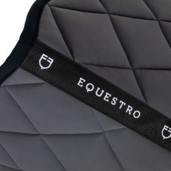 Spring-Sattelpad aus technischem Stoff mit gesticktem Logo Black Line Edition Equestro Asphalt Grau Spring-Sattelpad aus technischem Stoff mit gesticktem Logo Black Line Edition Equestro Asphalt Grau