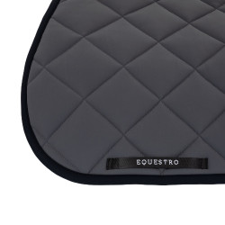 Spring-Sattelpad aus technischem Stoff mit gesticktem Logo Black Line Edition Equestro Asphalt Grau Spring-Sattelpad aus technischem Stoff mit gesticktem Logo Black Line Edition Equestro Asphalt Grau