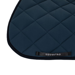 Spring-Sattelpad aus technischem Stoff mit gesticktem Logo Black Line Edition Equestro Marine Marineblau