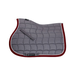 Spring-Satteldecke aus atmungsaktiver Baumwolle White Trim Equestro Grau / Rot Spring-Satteldecke aus atmungsaktiver Baumwolle White Trim Equestro Grau / Rot