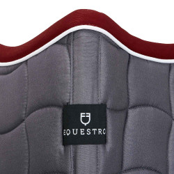 Spring-Satteldecke aus atmungsaktiver Baumwolle White Trim Equestro Grau / Rot Spring-Satteldecke aus atmungsaktiver Baumwolle White Trim Equestro Grau / Rot