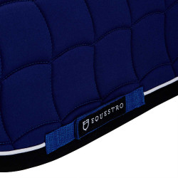 Spring-Satteldecke aus atmungsaktiver Baumwolle White Trim Equestro Royal / Schwarz Spring-Satteldecke aus atmungsaktiver Baumwolle White Trim Equestro Royal / Schwarz