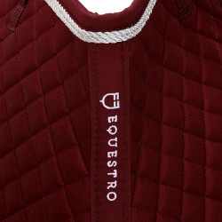 Tapis de selle obstacle en coton modelé Equestro Bordeaux