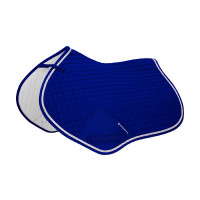 Tapis de selle obstacle en coton modelé Equestro Bleu royal