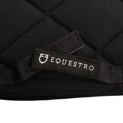 Satteldecke Springen aus Baumwolle mit Borten und Logo Diamond Equestro Schwarz