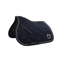 Tapis de selle obstacle en coton avec galons et logo Diamond Equestro Bordeaux
