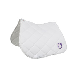 Spring-Satteldecke mit mehrfarbigem Logo GP Equestro Weiß / weiß / violett Dahlie Wei&amp;amp;amp;amp;amp;szlig;