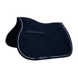 Spring-Satteldecke Pony Diamond aus Baumwolle mit Borten Equestro Marine Marineblau