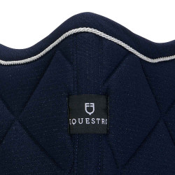 Spring-Satteldecke Pony Diamond aus Baumwolle mit Borten Equestro Marine Marineblau
