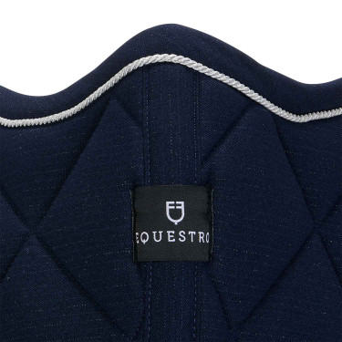 Spring-Satteldecke Pony Diamond aus Baumwolle mit Borten Equestro Marine Marineblau