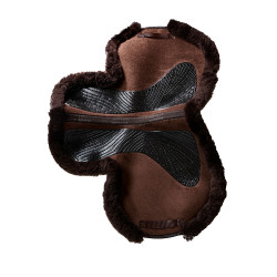 Sprungunterlage Numnah mit Gel-Grip auf beiden Seiten und kompletter Schafwollumrandung Acavallo Braun / braun Sprungunterlage Numnah mit Gel-Grip auf beiden Seiten und kompletter Schafwollumrandung Acavallo Braun / braun