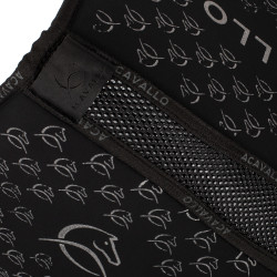 Sprungteppich aus Lycra mit Gel-Grip und Unterseite aus Bambusfaser Acavallo Schwarz / schwarz