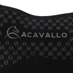 Sprungteppich aus Lycra mit Gel-Grip und Unterseite aus Bambusfaser Acavallo Schwarz / schwarz