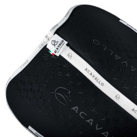 Sprungteppich aus Lycra mit Gel-Grip und Unterseite aus Bambusfaser Acavallo Schwarz / schwarz