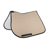 Sprungteppich aus Lycra mit Gel-Grip und Unterseite aus Bambusfaser Acavallo Sand / Schwarz Gelb