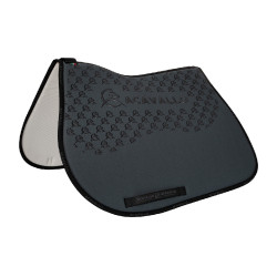 Sprungteppich aus Lycra mit Gel-Grip und Unterseite aus Bambusfaser Acavallo Goldener Rauch / Schwarz Grau