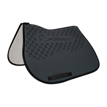 Sprungteppich aus Lycra mit Gel-Grip und Unterseite aus Bambusfaser Acavallo Goldener Rauch / Schwarz Grau