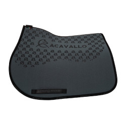 Sprungteppich aus Lycra mit Gel-Grip und Unterseite aus Bambusfaser Acavallo Goldener Rauch / Schwarz Grau